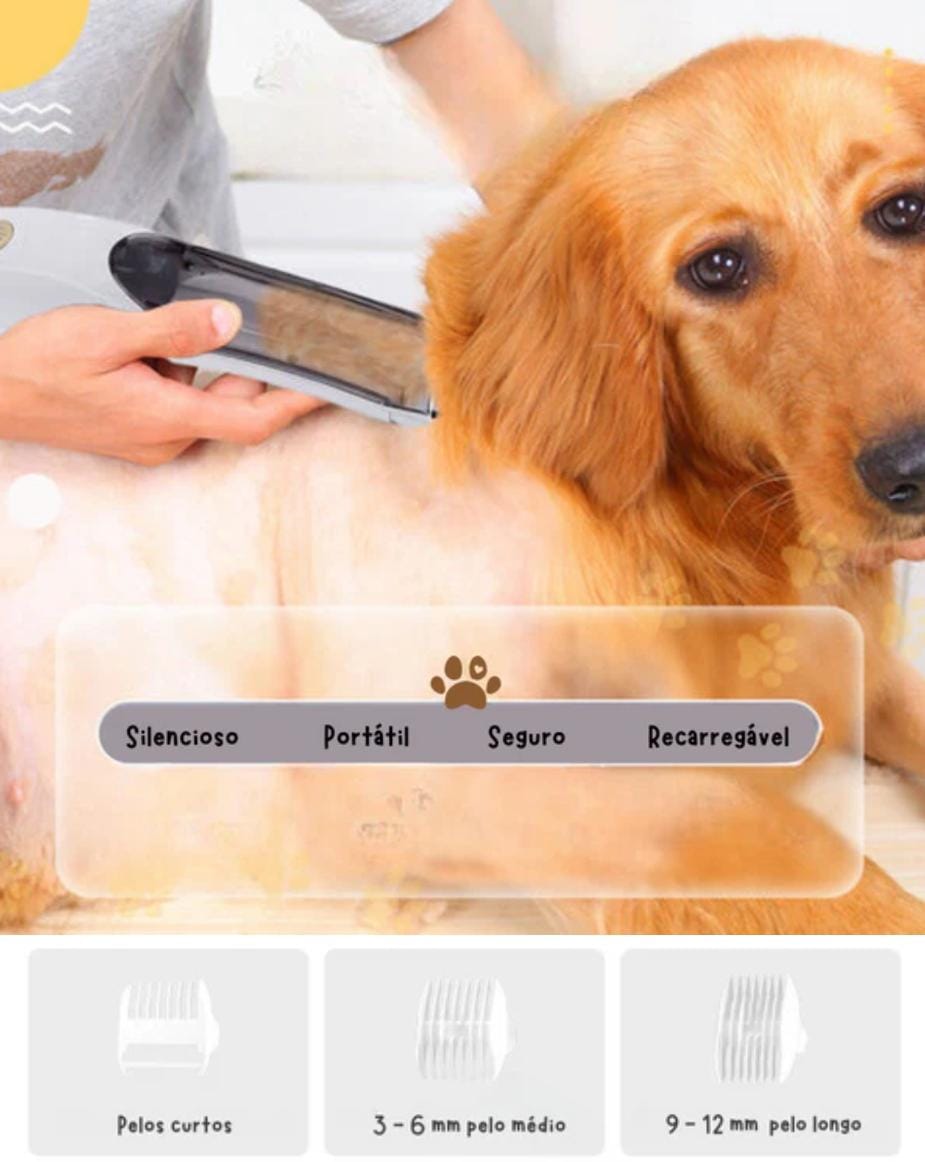 Aparador Portátil com Aspirador de Pelos Pet Peludita